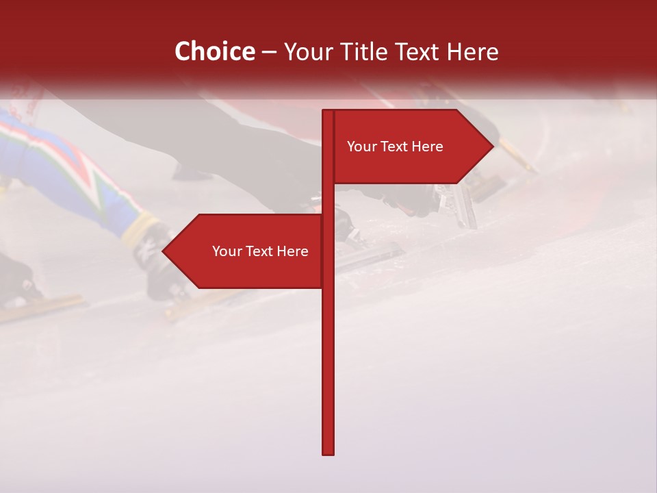 A Group Of People Riding Skis Down A Snow Covered Slope PowerPoint Template