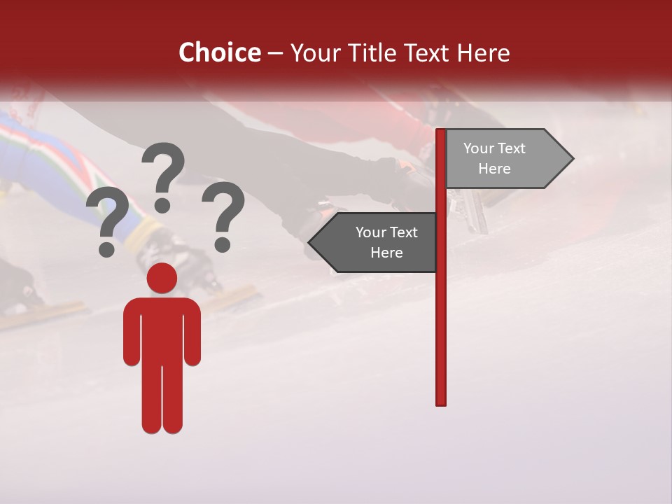 A Group Of People Riding Skis Down A Snow Covered Slope PowerPoint Template