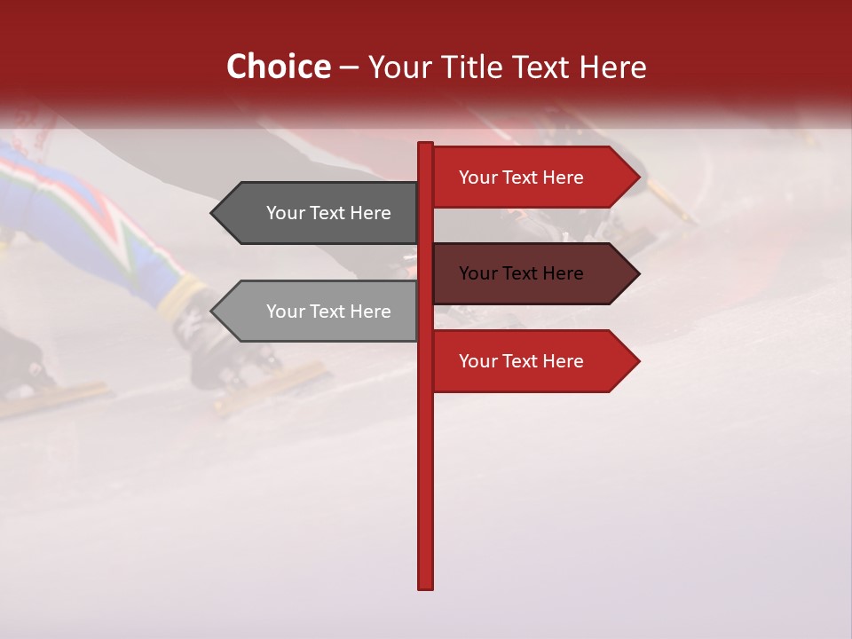 A Group Of People Riding Skis Down A Snow Covered Slope PowerPoint Template