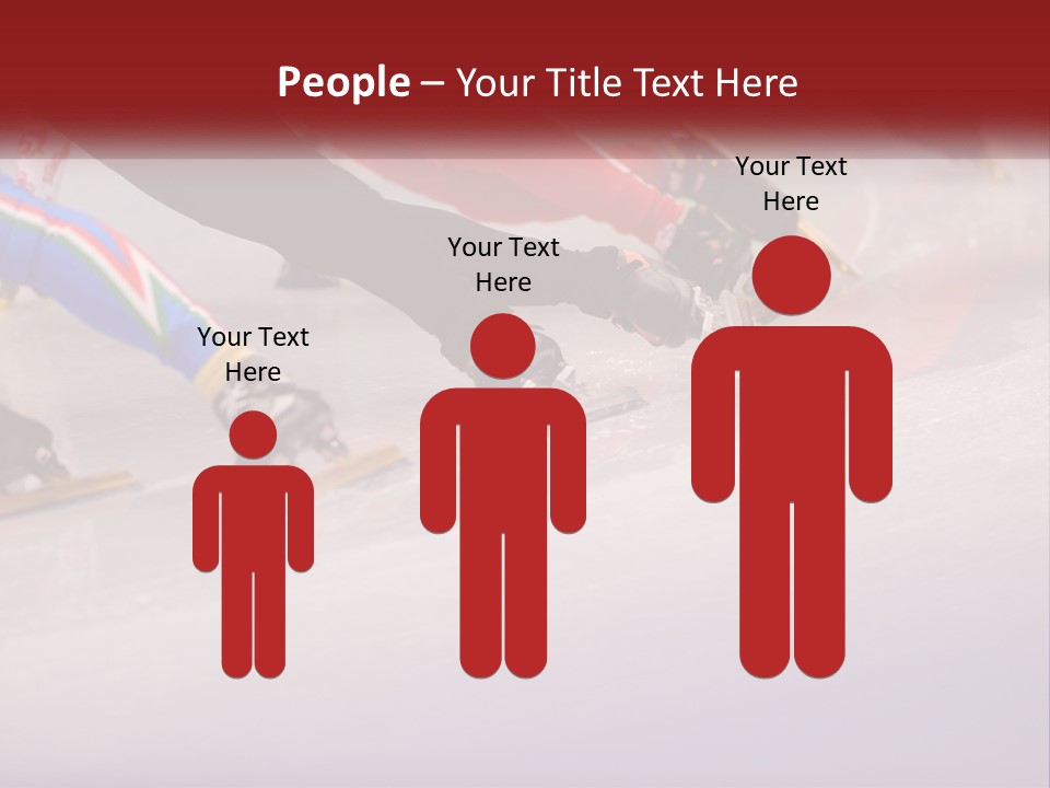 A Group Of People Riding Skis Down A Snow Covered Slope PowerPoint Template