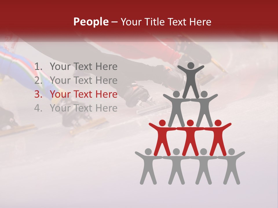 A Group Of People Riding Skis Down A Snow Covered Slope PowerPoint Template