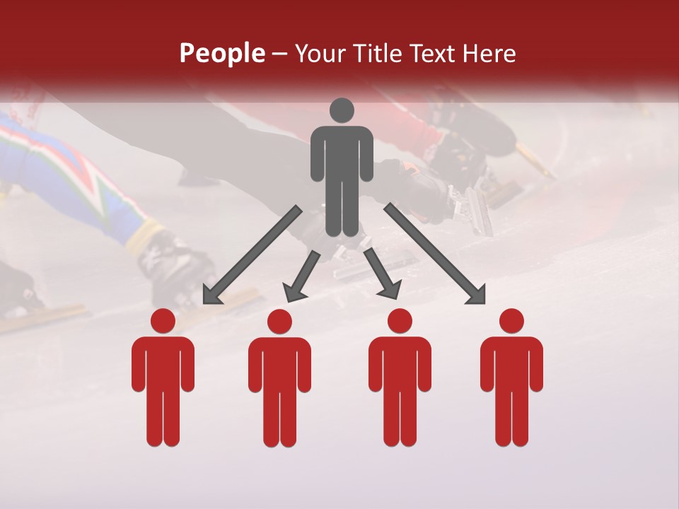 A Group Of People Riding Skis Down A Snow Covered Slope PowerPoint Template