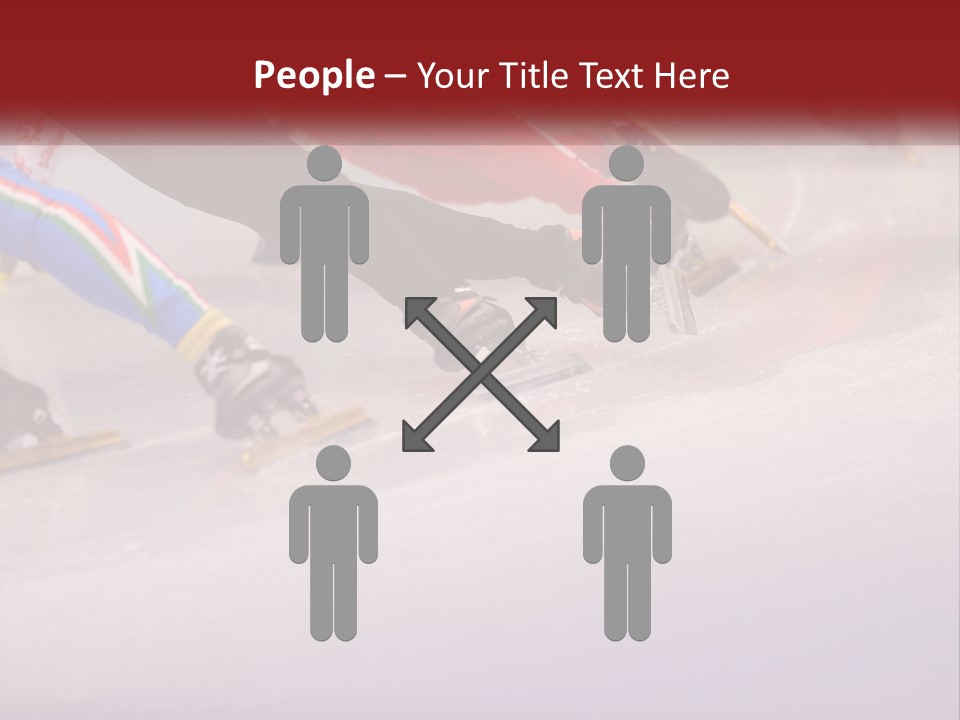 A Group Of People Riding Skis Down A Snow Covered Slope PowerPoint Template