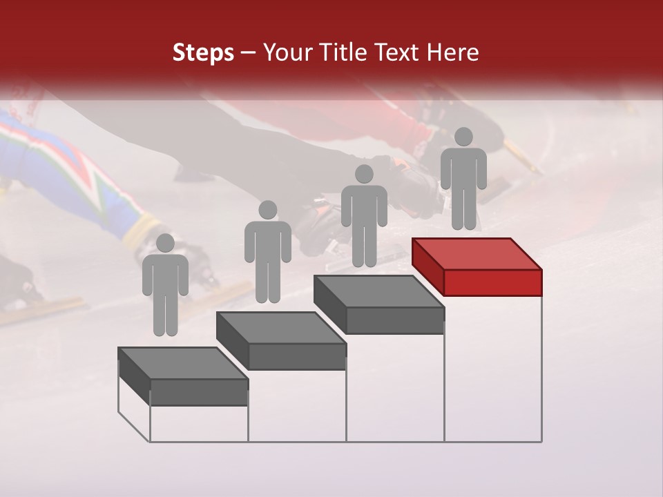 A Group Of People Riding Skis Down A Snow Covered Slope PowerPoint Template