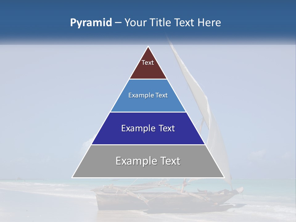 A Boat On The Beach With A Blue Sky In The Background PowerPoint Template