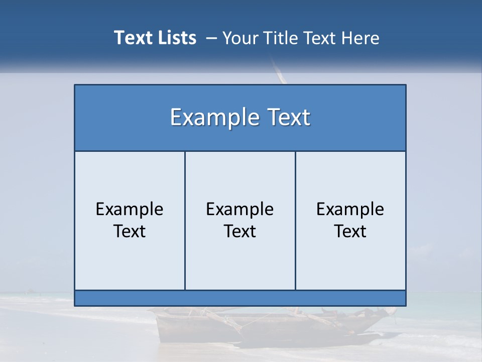 A Boat On The Beach With A Blue Sky In The Background PowerPoint Template