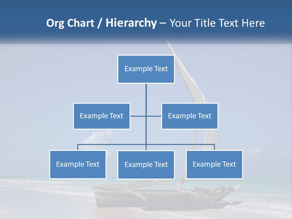 A Boat On The Beach With A Blue Sky In The Background PowerPoint Template