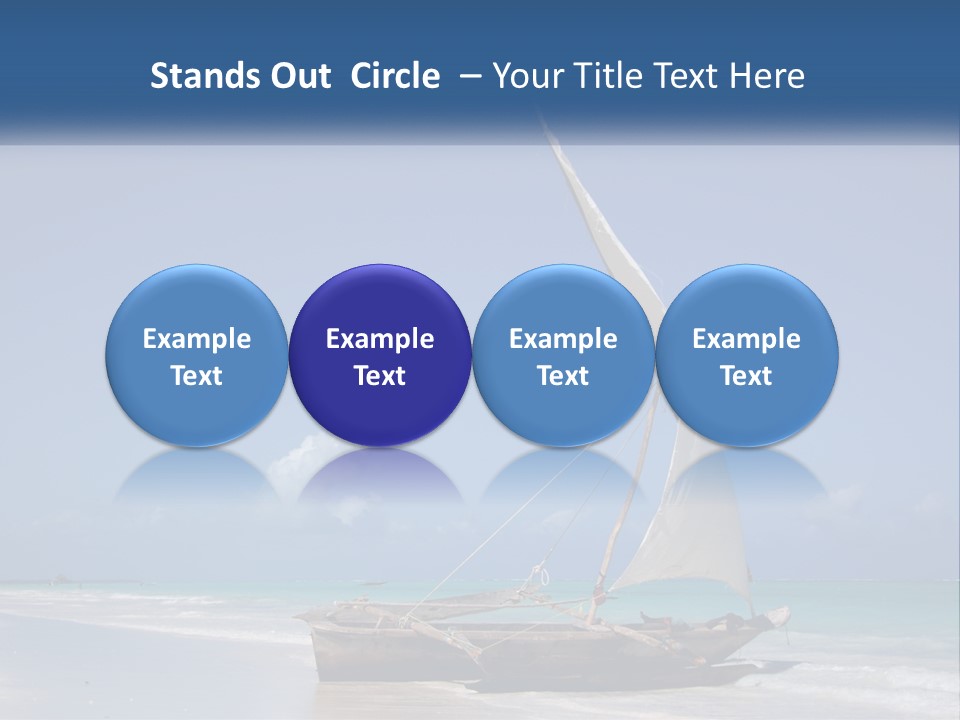 A Boat On The Beach With A Blue Sky In The Background PowerPoint Template