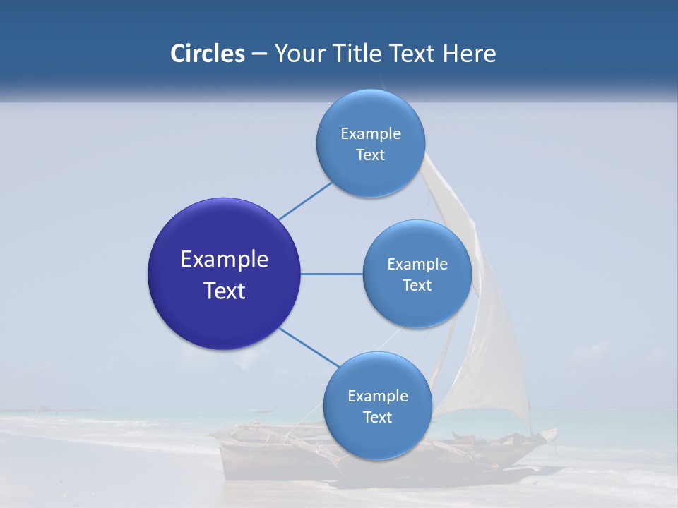 A Boat On The Beach With A Blue Sky In The Background PowerPoint Template