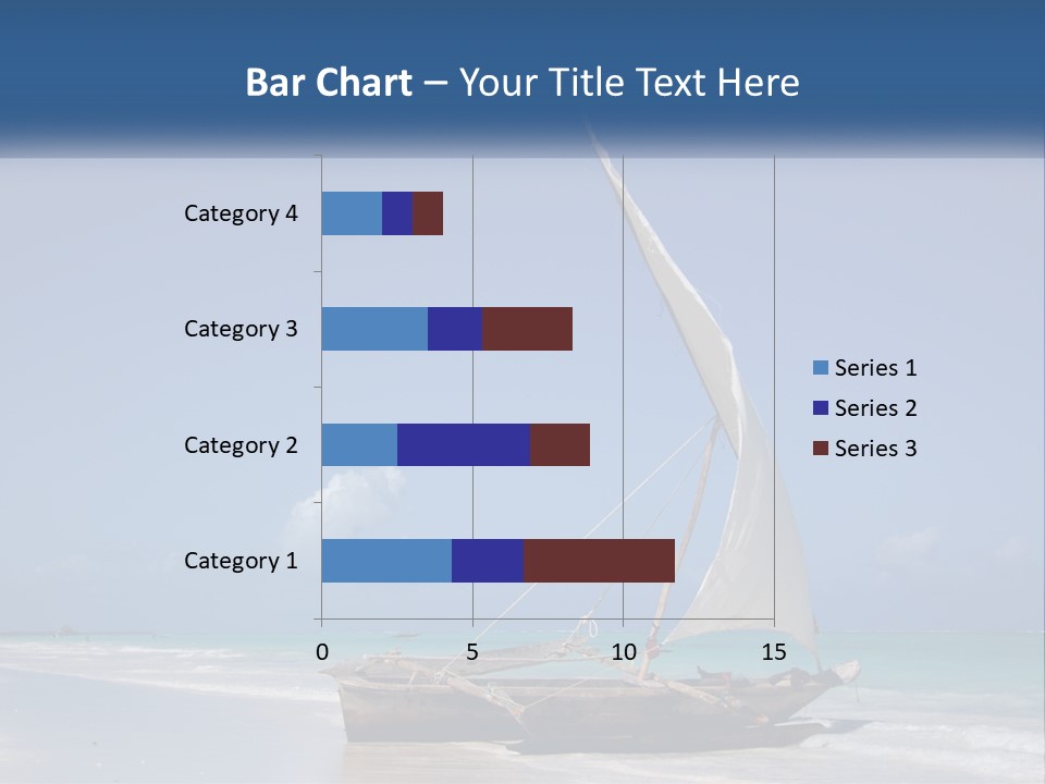 A Boat On The Beach With A Blue Sky In The Background PowerPoint Template