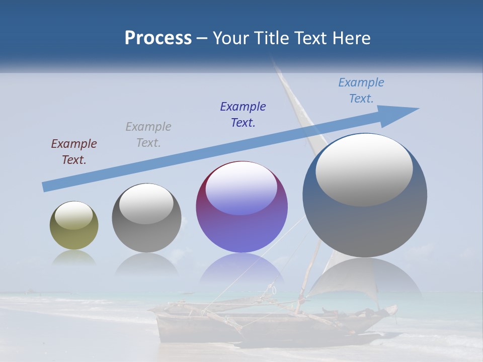 A Boat On The Beach With A Blue Sky In The Background PowerPoint Template