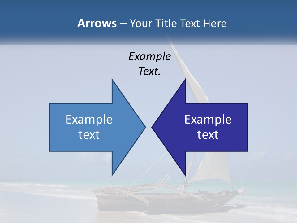 A Boat On The Beach With A Blue Sky In The Background PowerPoint Template