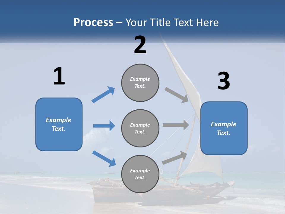 A Boat On The Beach With A Blue Sky In The Background PowerPoint Template