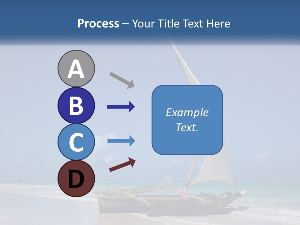 A Boat On The Beach With A Blue Sky In The Background PowerPoint Template