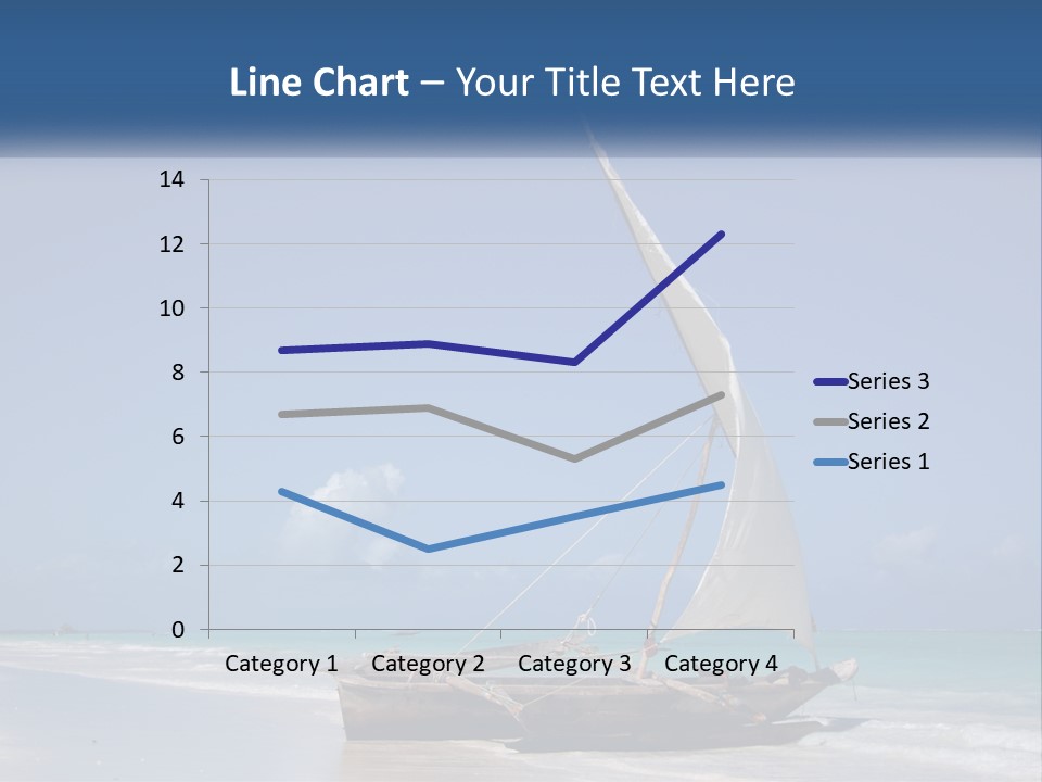 A Boat On The Beach With A Blue Sky In The Background PowerPoint Template