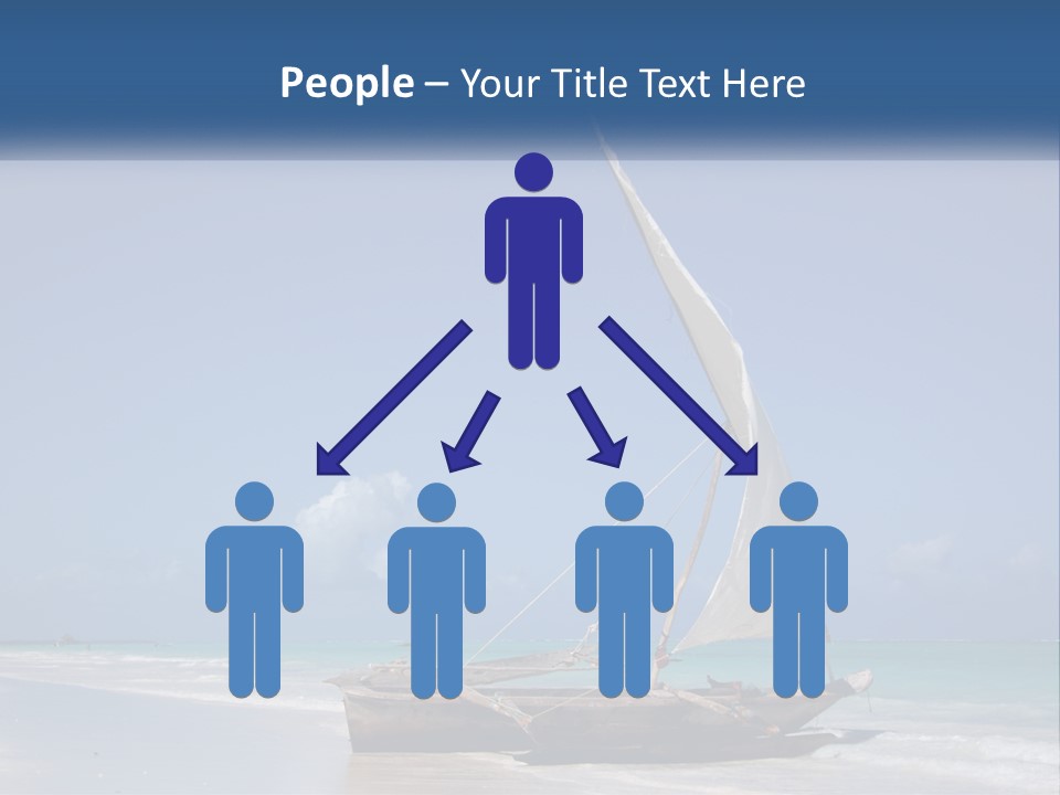 A Boat On The Beach With A Blue Sky In The Background PowerPoint Template