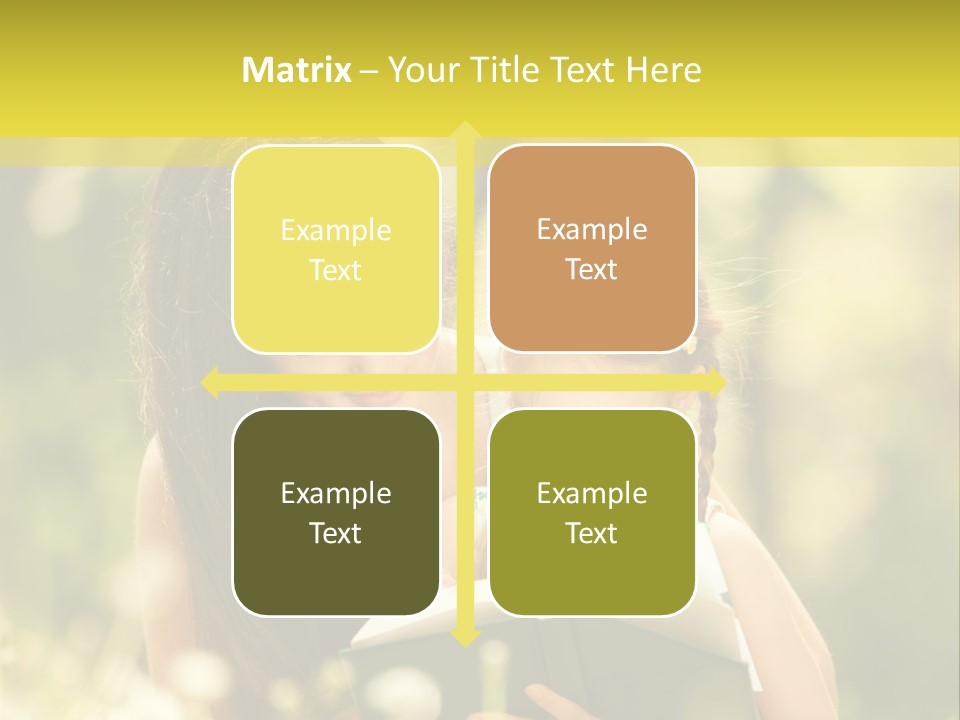 A Woman Reading A Book To A Little Girl PowerPoint Template