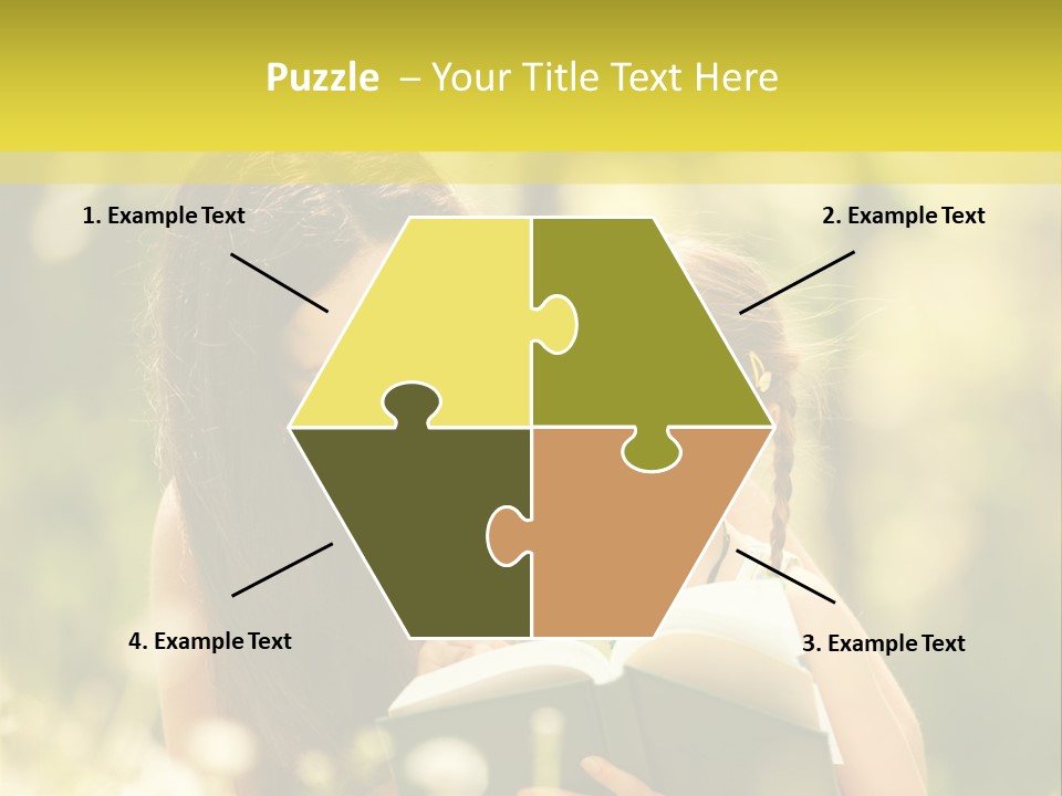 A Woman Reading A Book To A Little Girl PowerPoint Template