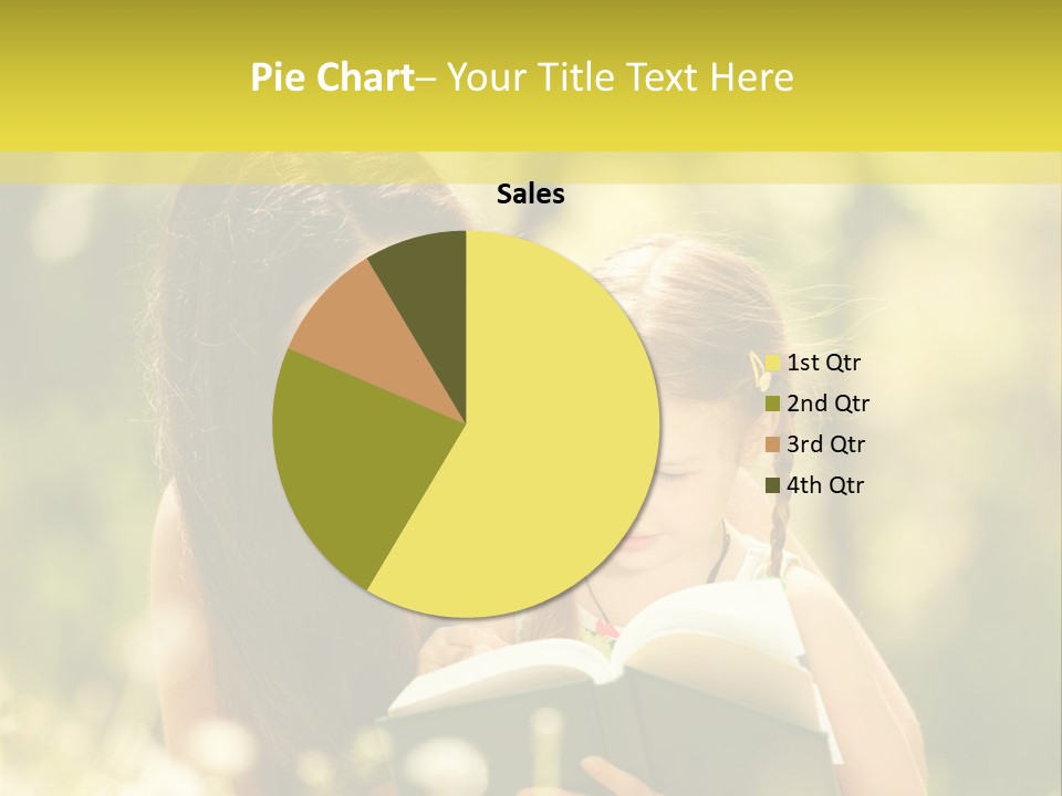 A Woman Reading A Book To A Little Girl PowerPoint Template
