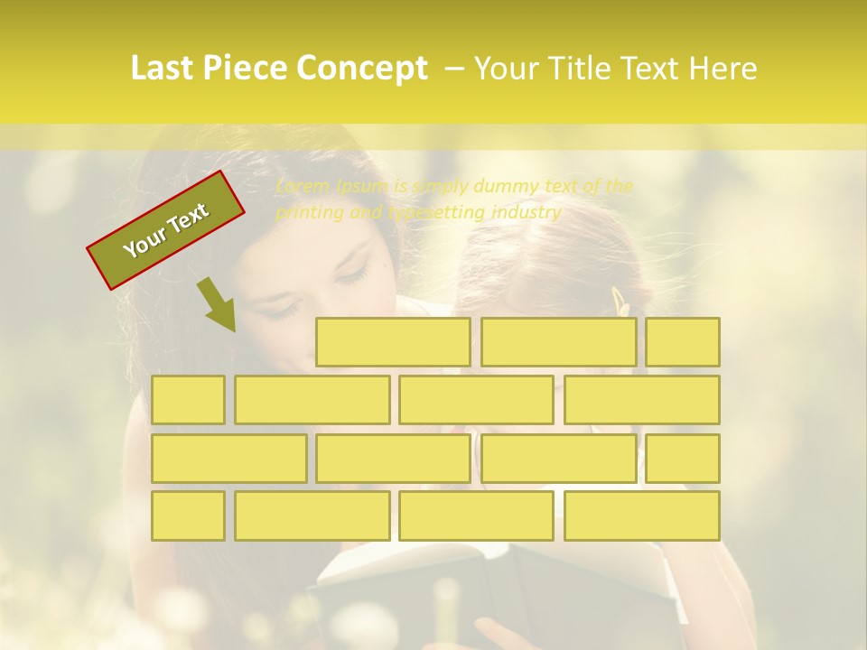 A Woman Reading A Book To A Little Girl PowerPoint Template