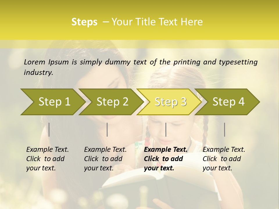 A Woman Reading A Book To A Little Girl PowerPoint Template