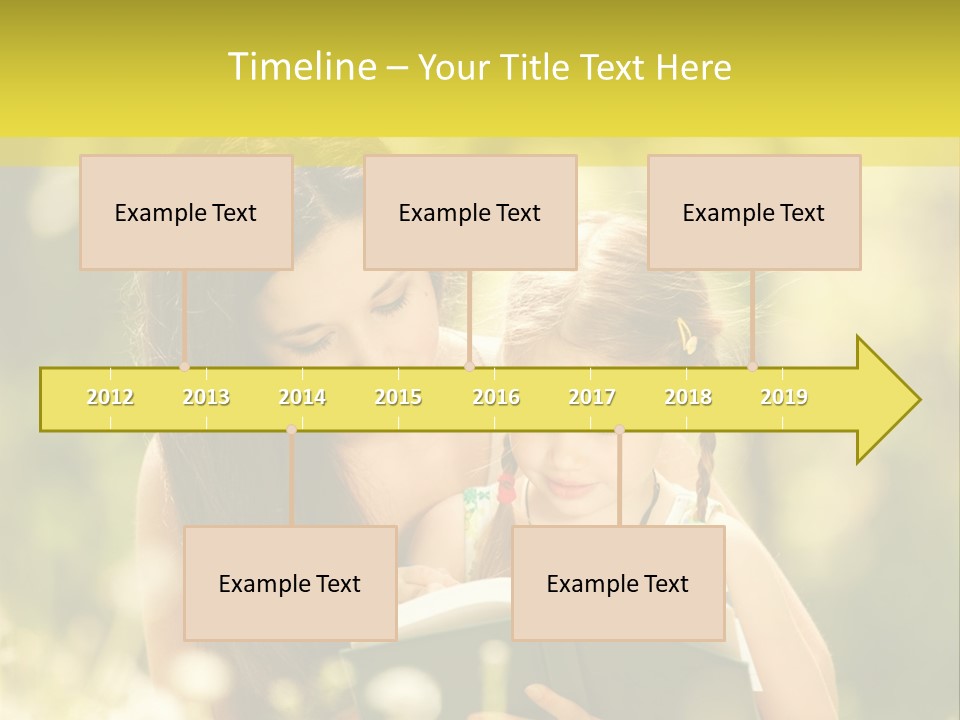 A Woman Reading A Book To A Little Girl PowerPoint Template