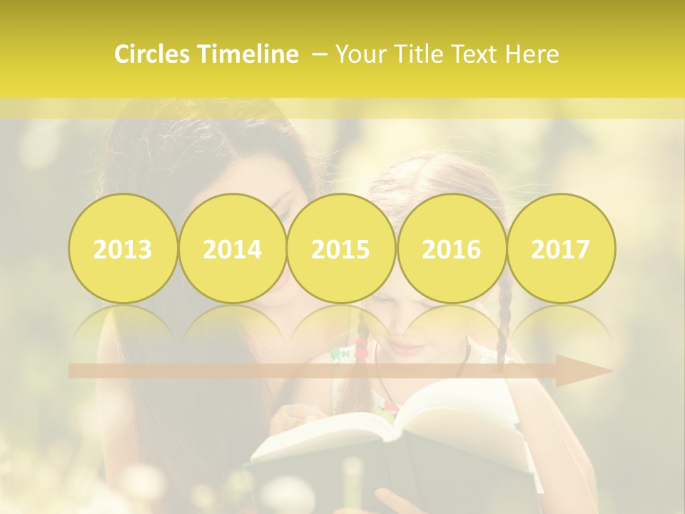 A Woman Reading A Book To A Little Girl PowerPoint Template