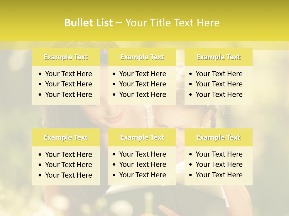 A Woman Reading A Book To A Little Girl PowerPoint Template