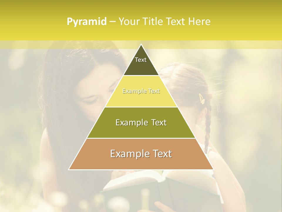 A Woman Reading A Book To A Little Girl PowerPoint Template