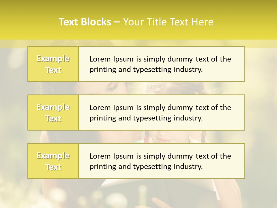 A Woman Reading A Book To A Little Girl PowerPoint Template