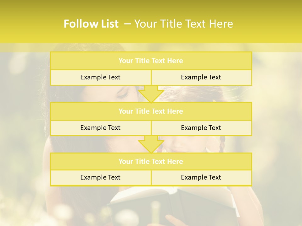 A Woman Reading A Book To A Little Girl PowerPoint Template