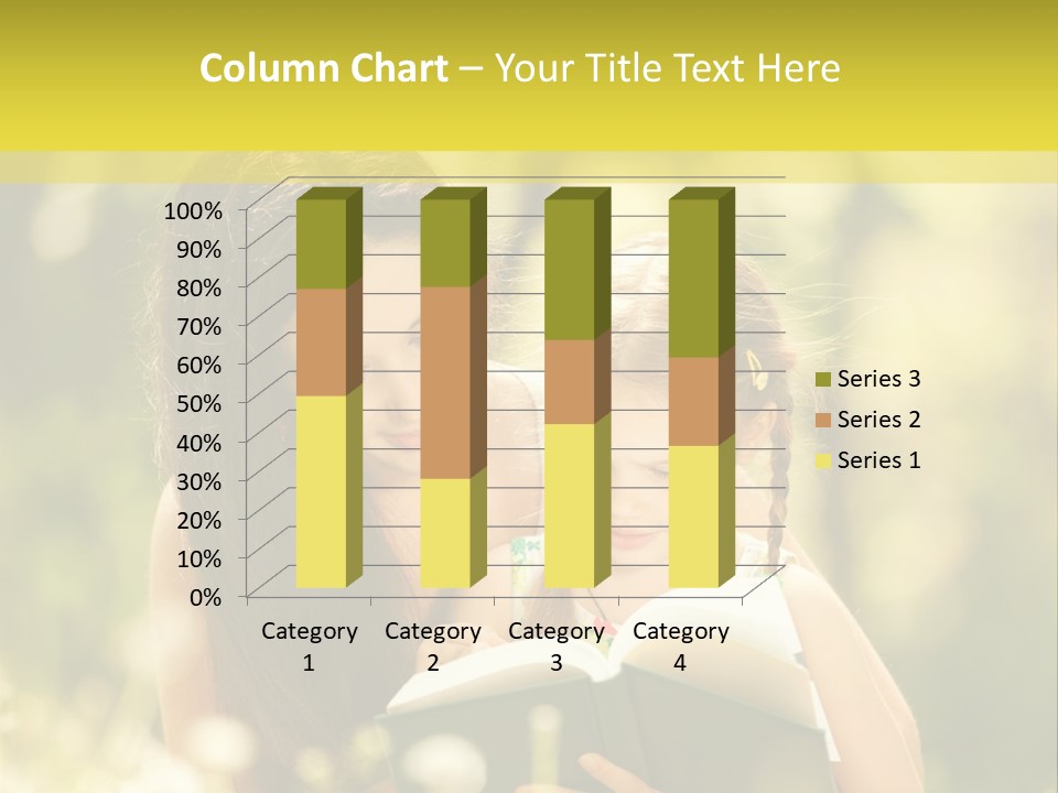 A Woman Reading A Book To A Little Girl PowerPoint Template