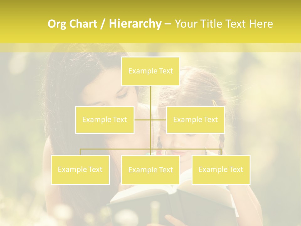 A Woman Reading A Book To A Little Girl PowerPoint Template