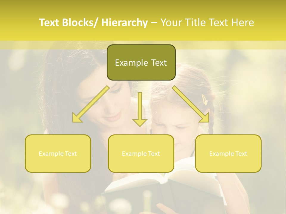 A Woman Reading A Book To A Little Girl PowerPoint Template