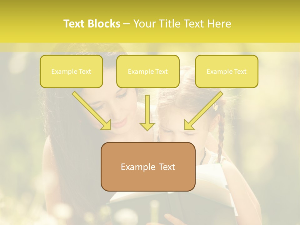 A Woman Reading A Book To A Little Girl PowerPoint Template