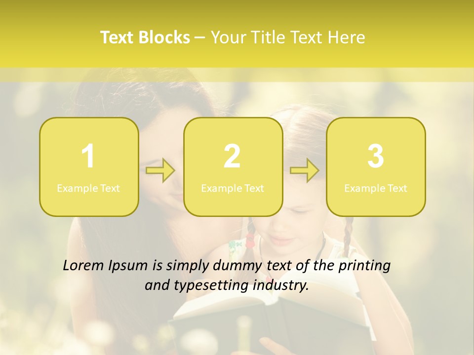 A Woman Reading A Book To A Little Girl PowerPoint Template