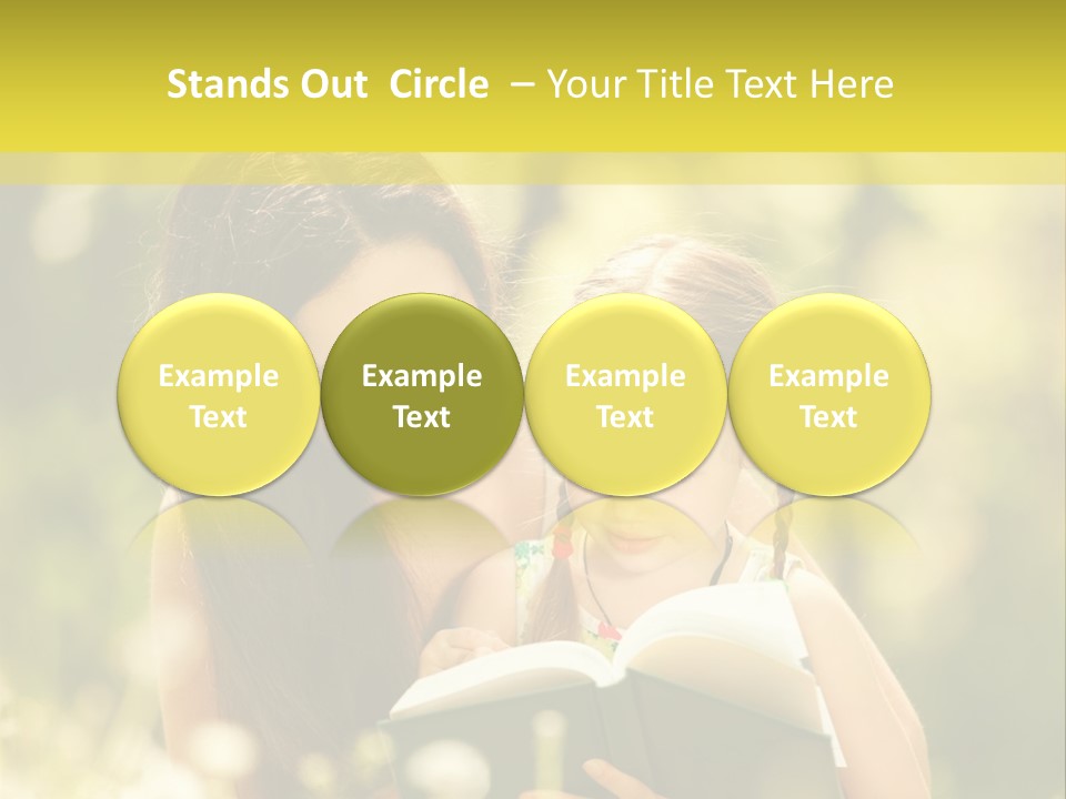 A Woman Reading A Book To A Little Girl PowerPoint Template