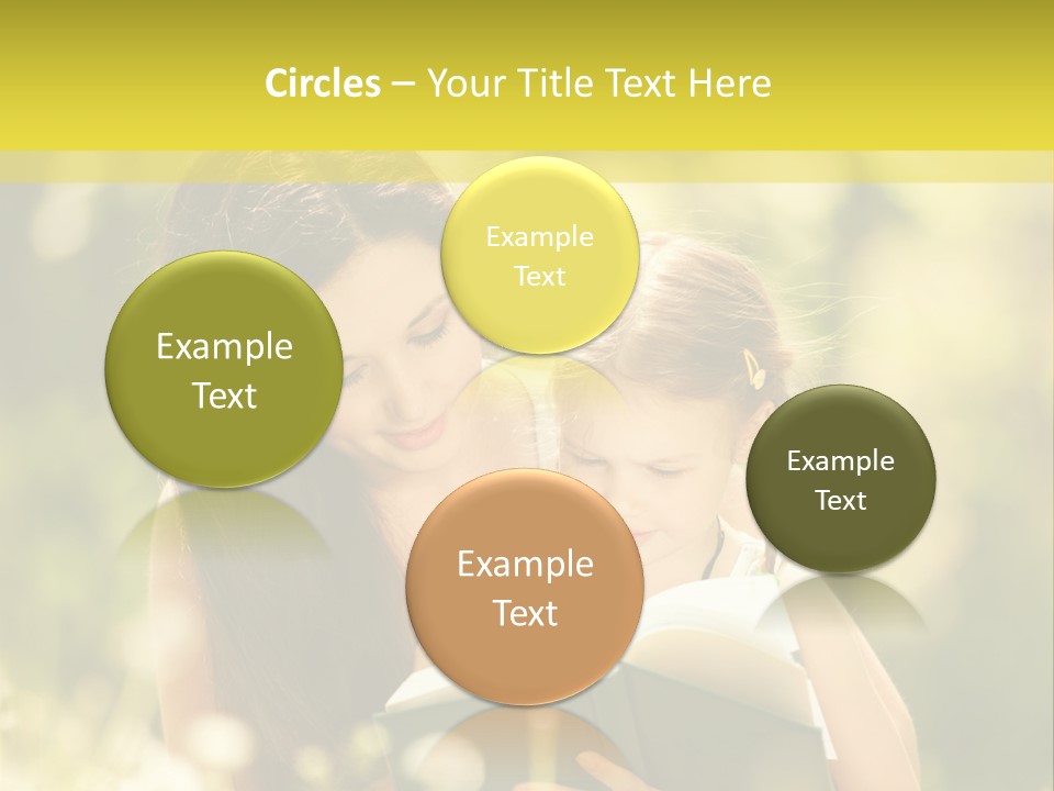 A Woman Reading A Book To A Little Girl PowerPoint Template