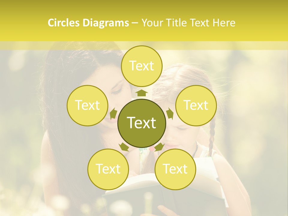 A Woman Reading A Book To A Little Girl PowerPoint Template