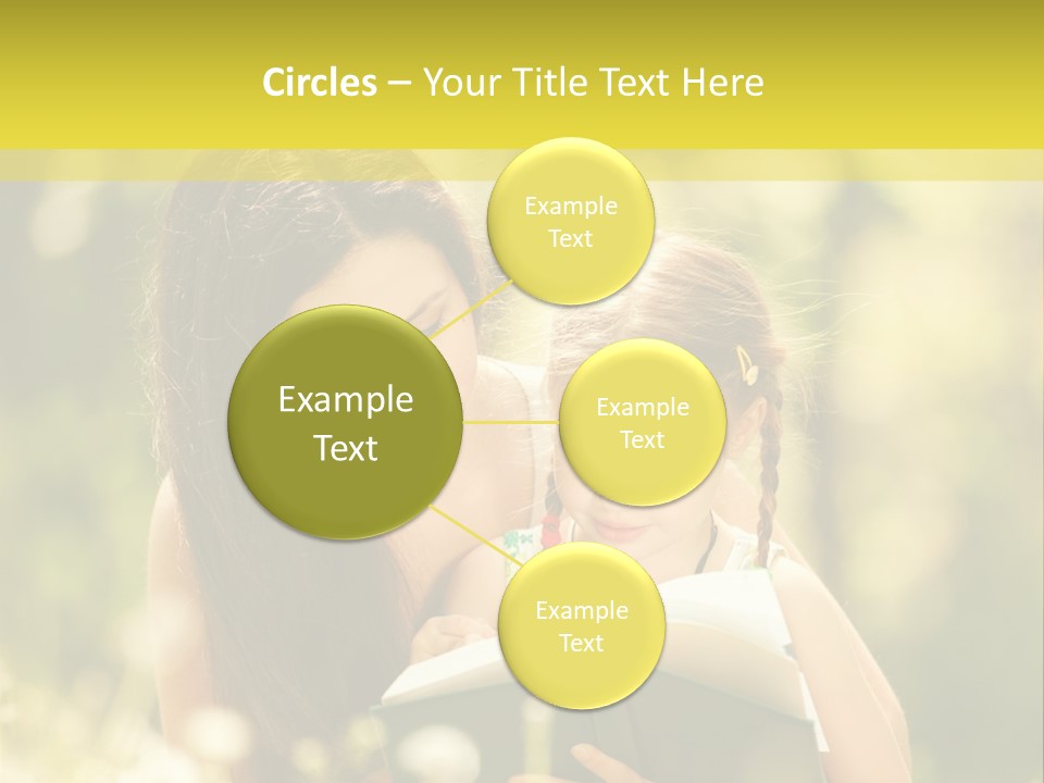 A Woman Reading A Book To A Little Girl PowerPoint Template