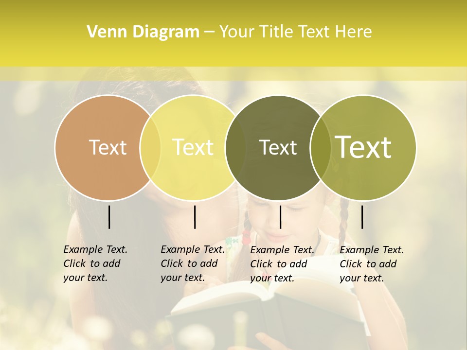 A Woman Reading A Book To A Little Girl PowerPoint Template