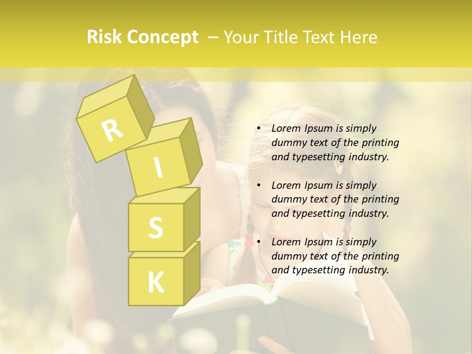 A Woman Reading A Book To A Little Girl PowerPoint Template