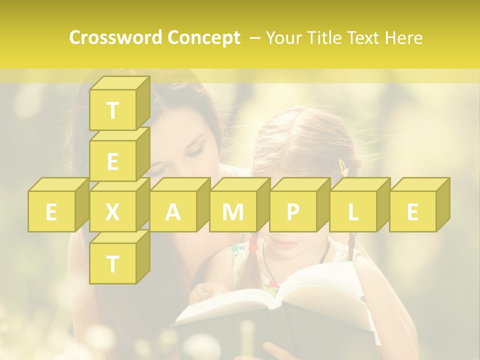 A Woman Reading A Book To A Little Girl PowerPoint Template