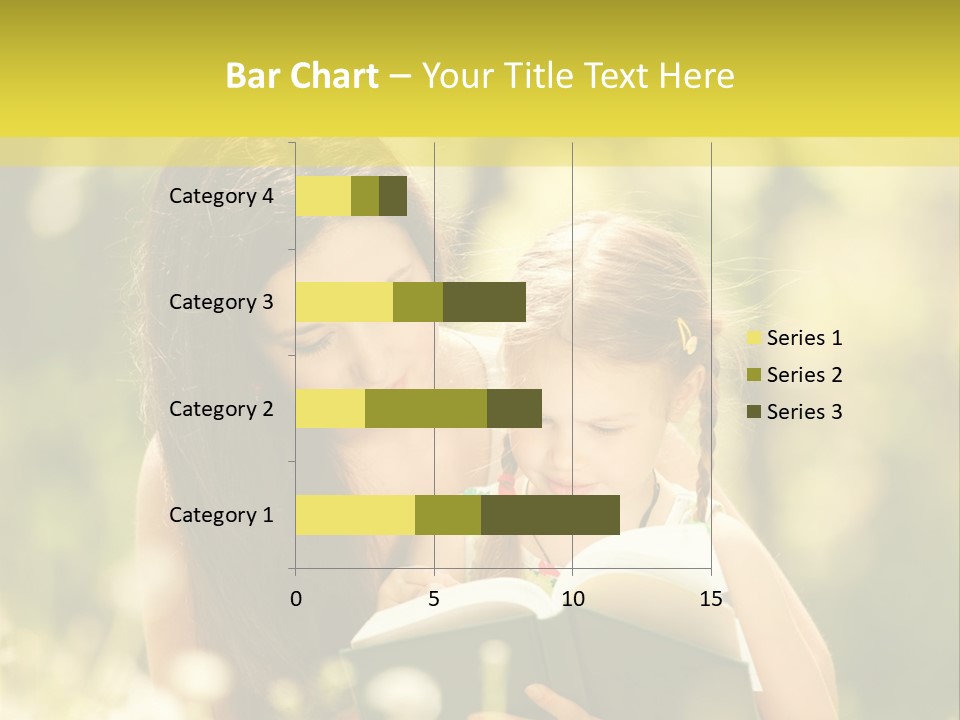 A Woman Reading A Book To A Little Girl PowerPoint Template