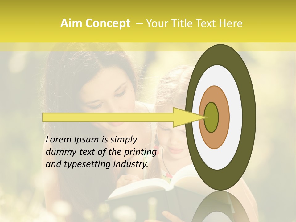 A Woman Reading A Book To A Little Girl PowerPoint Template