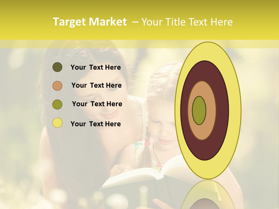 A Woman Reading A Book To A Little Girl PowerPoint Template