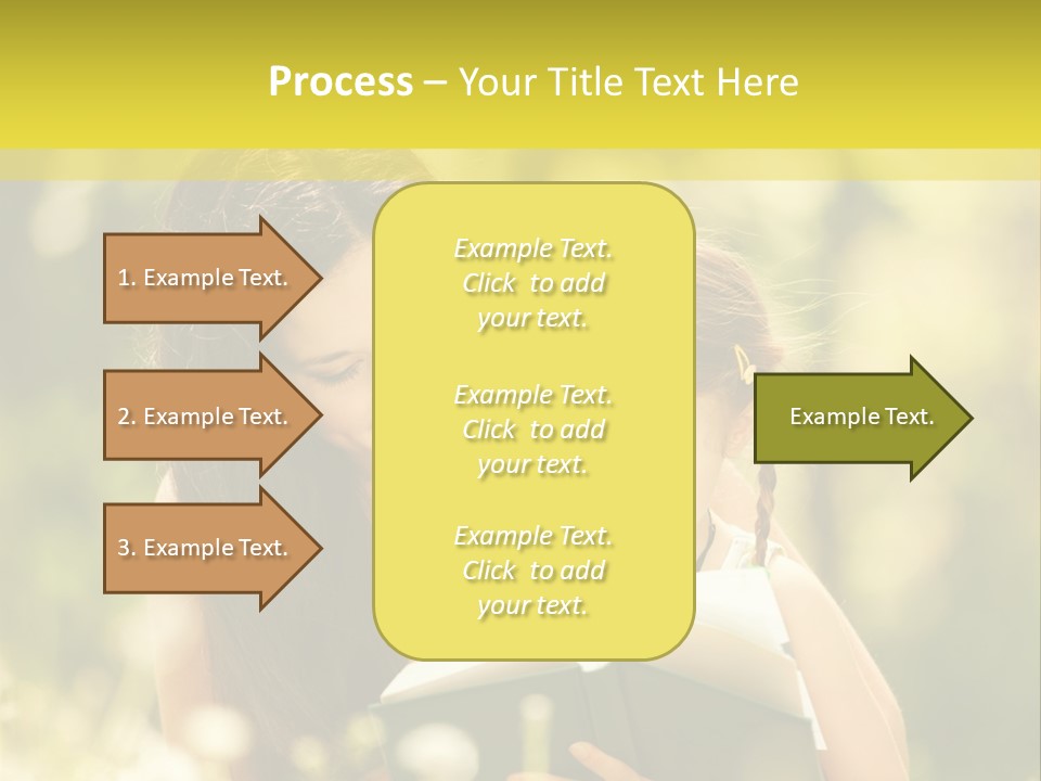 A Woman Reading A Book To A Little Girl PowerPoint Template