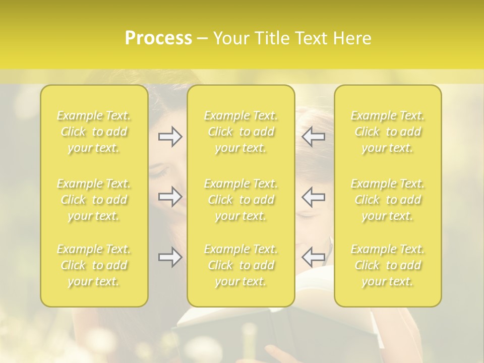 A Woman Reading A Book To A Little Girl PowerPoint Template