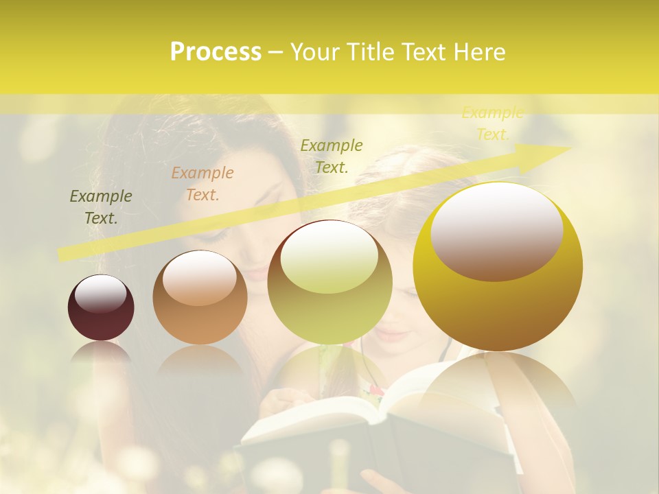 A Woman Reading A Book To A Little Girl PowerPoint Template