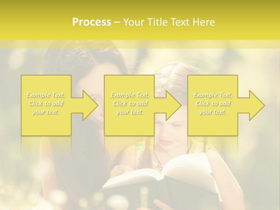 A Woman Reading A Book To A Little Girl PowerPoint Template